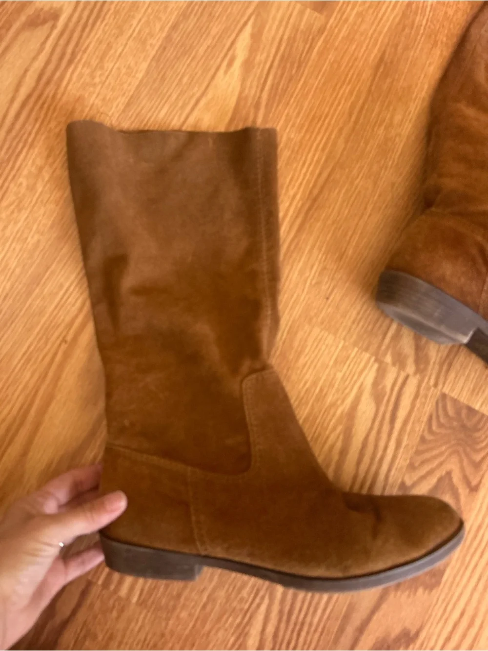 Tall Suede Riding Boots - Brown - NINE WEST American vintage NW FROLLIC so cute!
